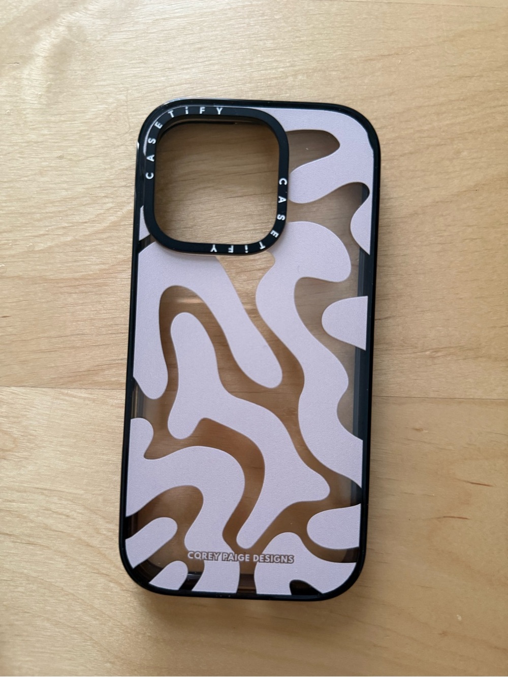 Casetify pink abstract pattern clear phone case
